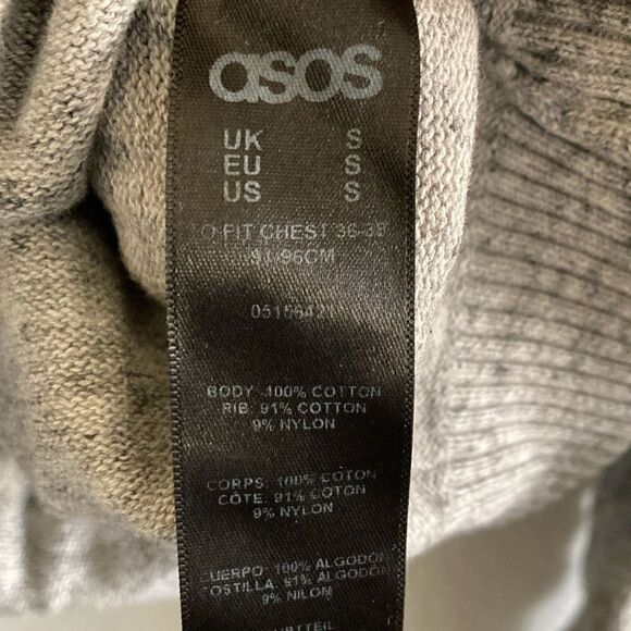 Men’s ASOS Mock Neck Sweatshirt Gray size Small - Picture 3 of 4